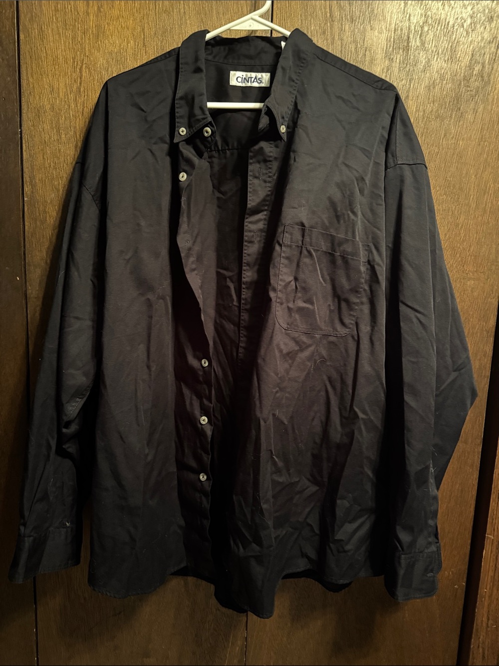 Cintas Men's Black Lightweight Work Shirt Jacket